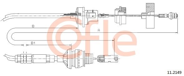 Cięgło, sterowanie sprzęgłem Cofle 11.2149