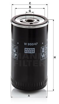 Filtr oleju Mann-filter W 950/47