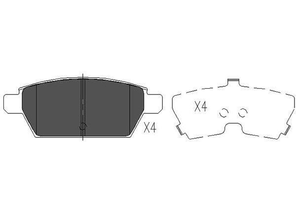 Zestaw klocków hamulcowych, hamulce tarczowe Kavo Parts KBP-4554
