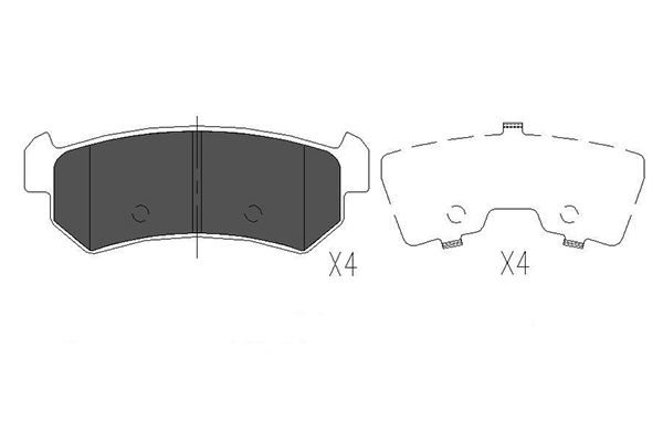 Zestaw klocków hamulcowych, hamulce tarczowe Kavo Parts KBP-1007