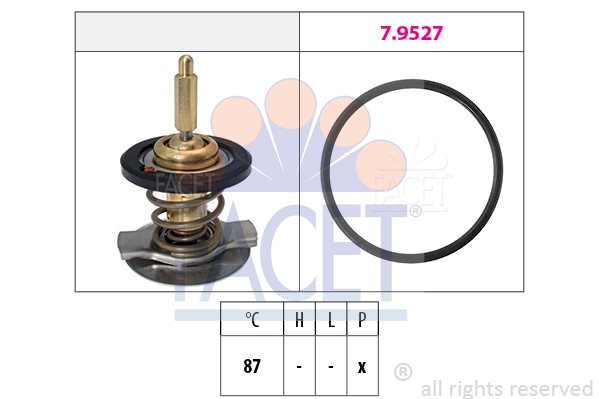 Termostat, płyn chłodzący Facet 7.8807