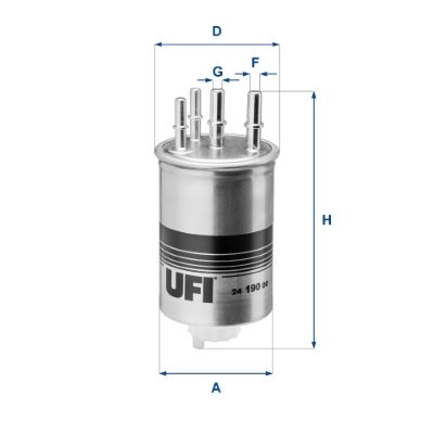 Filtr paliwa UFI Filtry 24.190.00