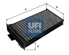 Filtr, wentylacja przestrzeni pasażerskiej UFI Filtry 54.125.00