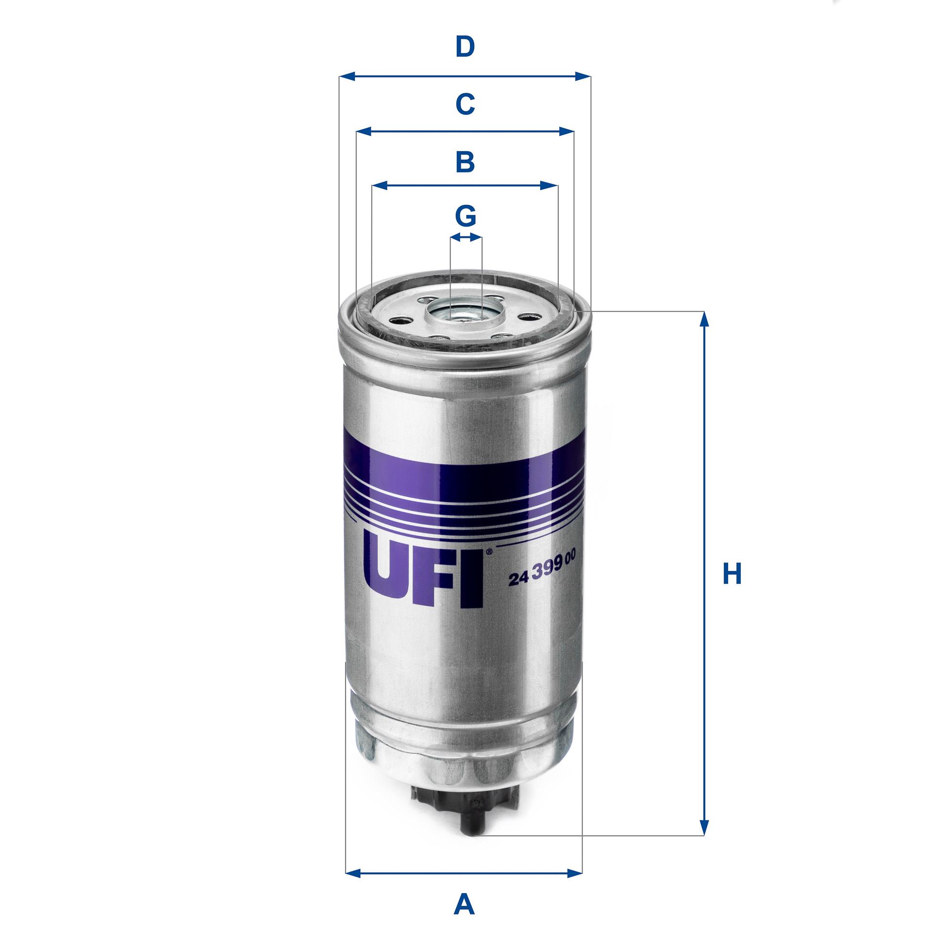 Filtr paliwa UFI Filtry 24.399.00