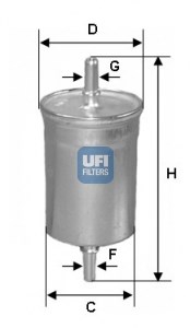Filtr paliwa UFI Filtry 31.825.00