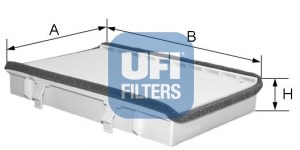 Filtr, wentylacja przestrzeni pasażerskiej UFI Filtry 53.049.00
