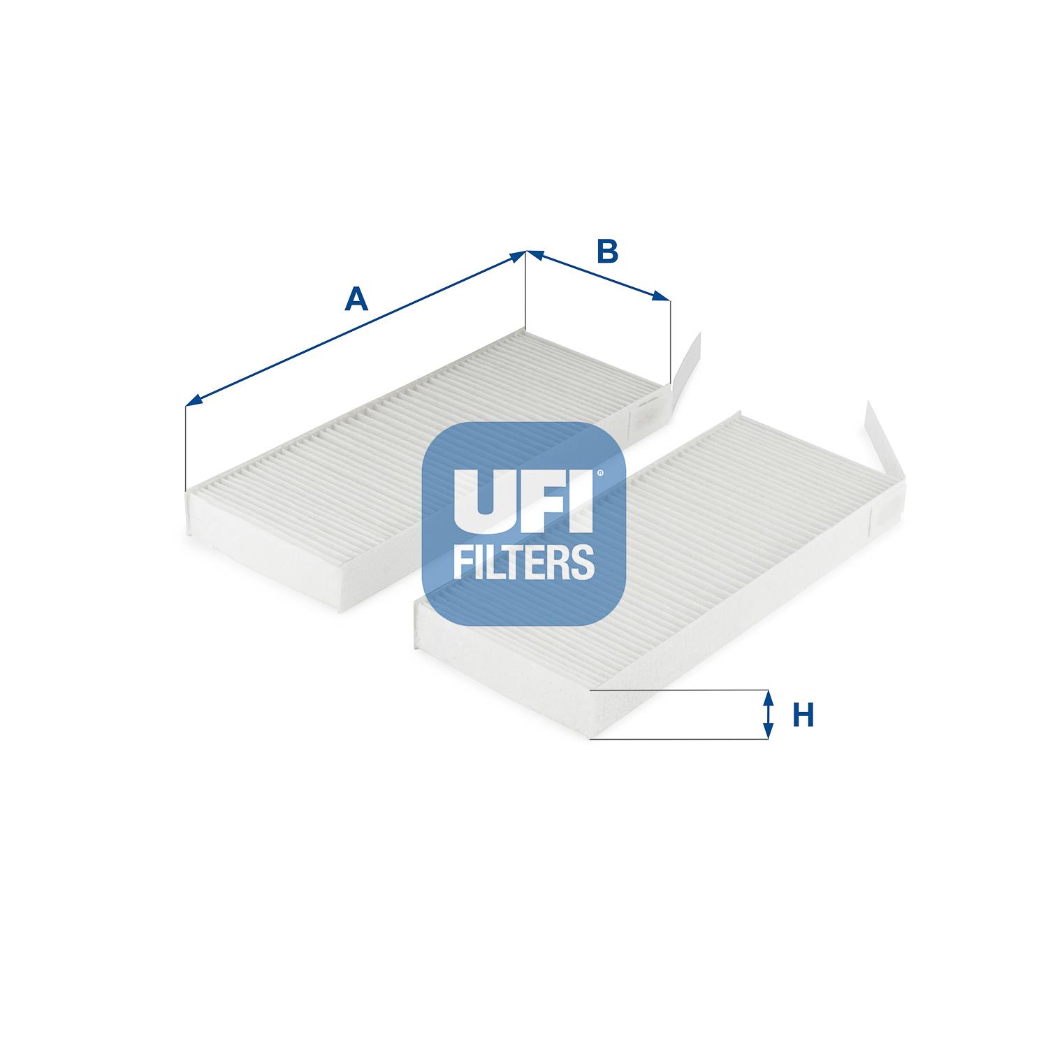 Filtr, wentylacja przestrzeni pasażerskiej UFI Filtry 53.311.00