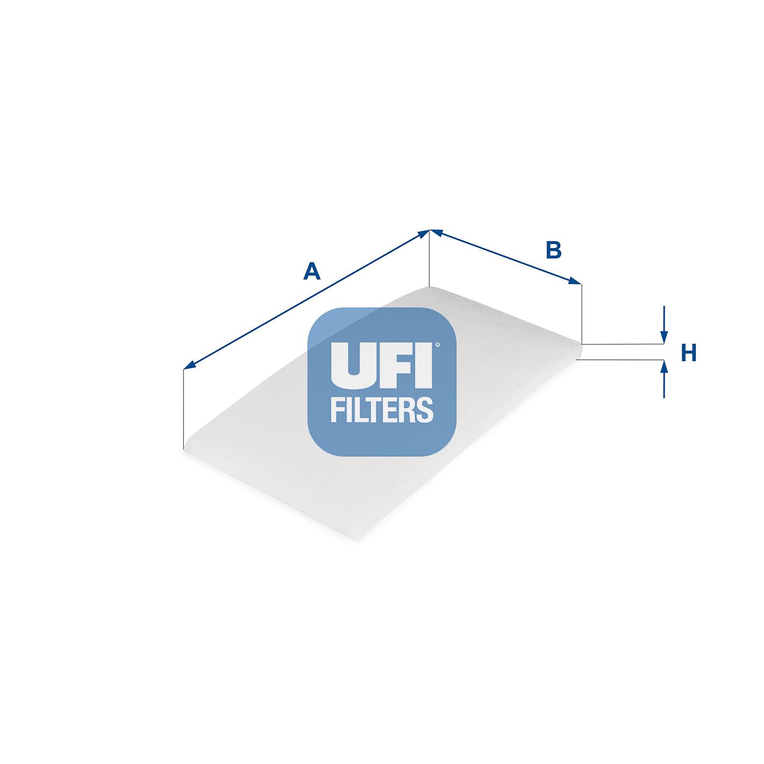 Filtr, wentylacja przestrzeni pasażerskiej UFI Filtry 53.322.00