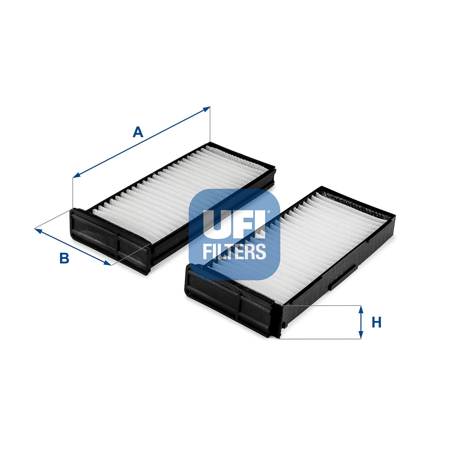 Filtr, wentylacja przestrzeni pasażerskiej UFI Filtry 53.338.00