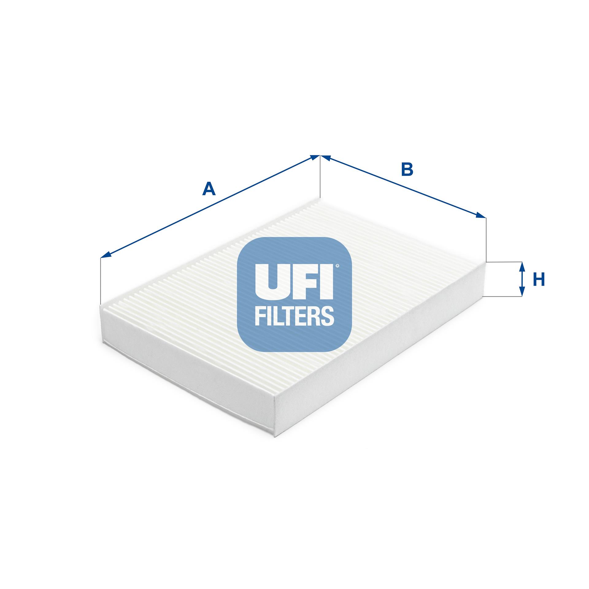 Filtr, wentylacja przestrzeni pasażerskiej UFI Filtry 53.389.00