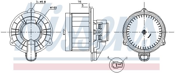 Wentylator wewnętrzny Nissens 87569