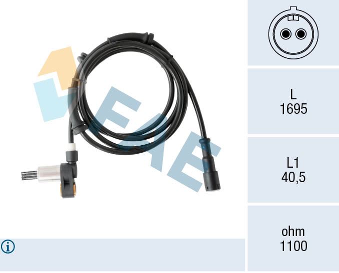 Czujnik, prędkość obrotowa koła FAE 78557