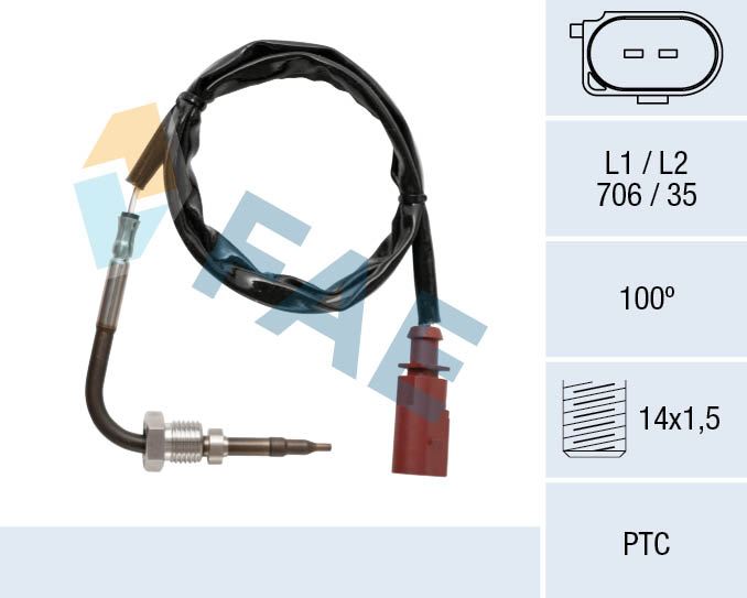 czujnik, temperatura spalin FAE 68045