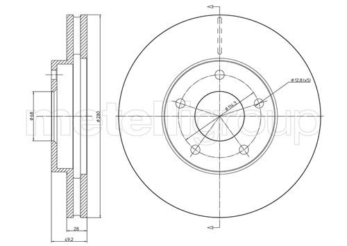 METELLI Tarcza hamulcowa 23-0764C