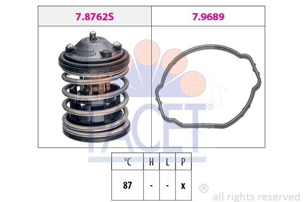 Termostat, płyn chłodzący Facet 7.8762
