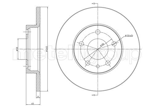 METELLI Tarcza hamulcowa 23-0388