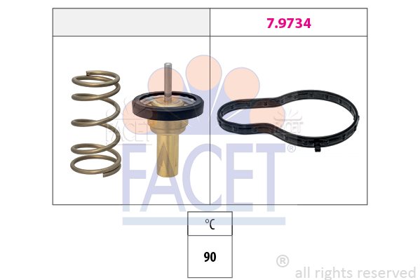 Termostat, płyn chłodzący Facet 7.7990