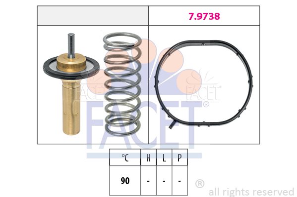 Termostat, płyn chłodzący Facet 7.8974