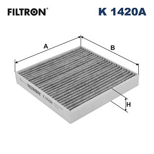 Filtr, wentylacja przestrzeni pasażerskiej Filtron K 1420A