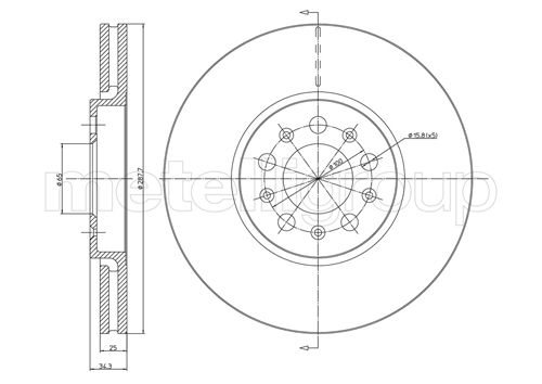 METELLI Tarcza hamulcowa 23-0365
