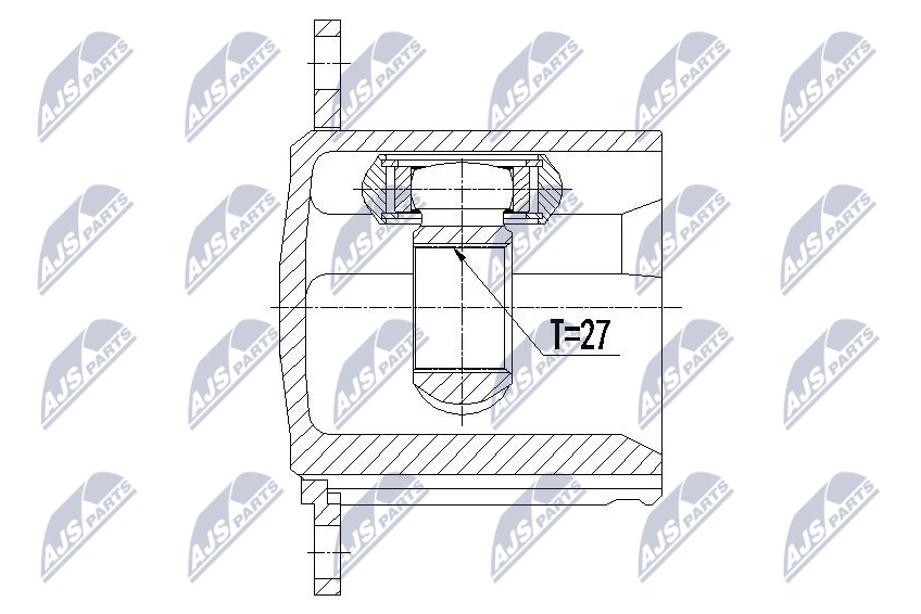 Zestaw przegubu, wał napędowy NTY NPW-AU-010