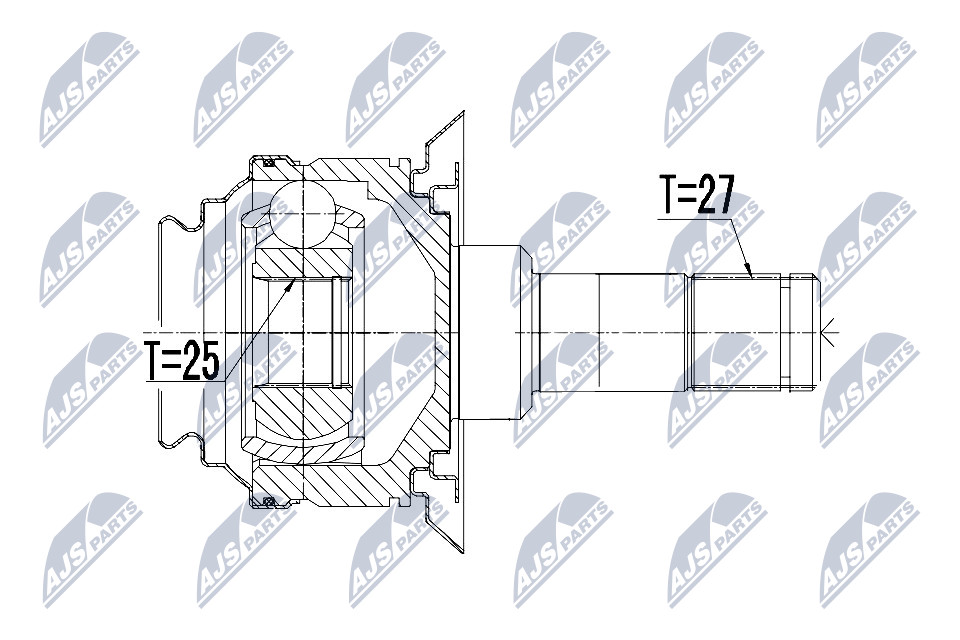 Zestaw przegubu, wał napędowy NTY NPW-BM-070
