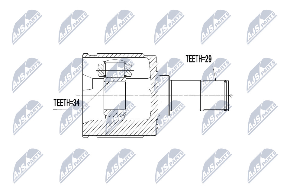 Zestaw przegubu, wał napędowy NTY NPW-HD-039