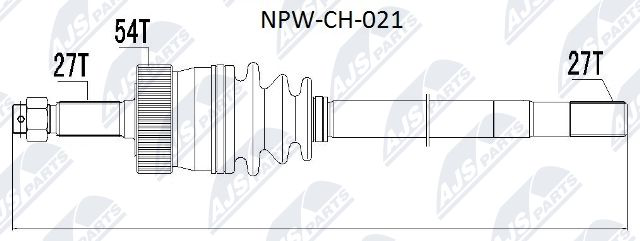 Wał napędowy NTY NPW-CH-021