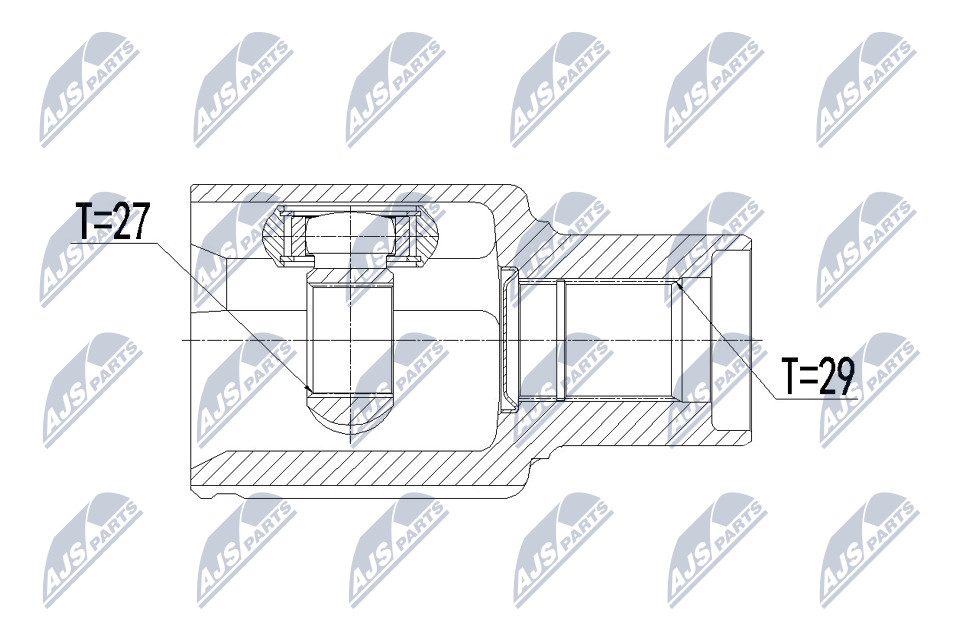 Zestaw przegubu, wał napędowy NTY NPW-FR-089