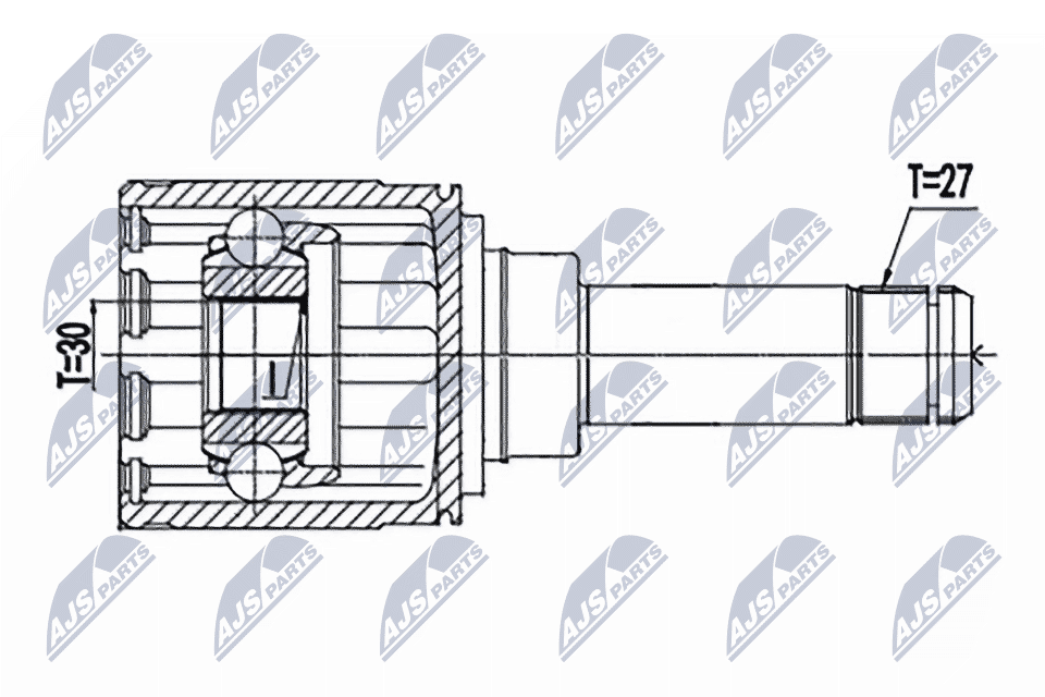 Zestaw przegubu, wał napędowy NTY NPW-BM-146