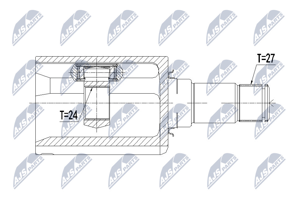 Zestaw przegubu, wał napędowy NTY NPW-ME-089