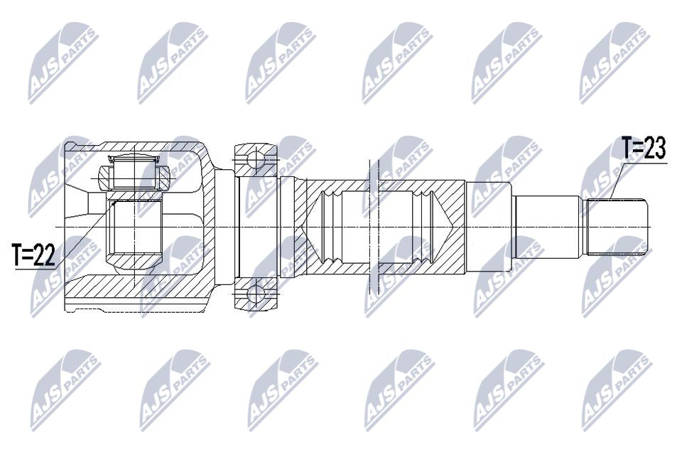 Zestaw przegubu, wał napędowy NTY NPW-FR-112