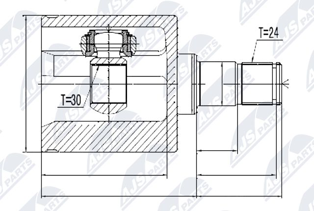 Zestaw przegubu, wał napędowy NTY NPW-ME-025