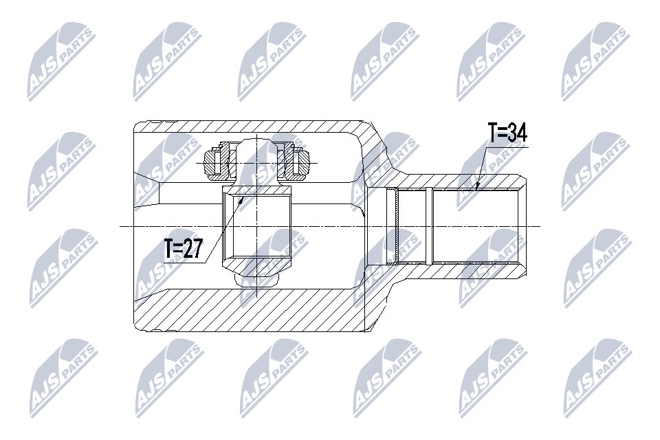 Zestaw przegubu, wał napędowy NTY NPW-ME-093
