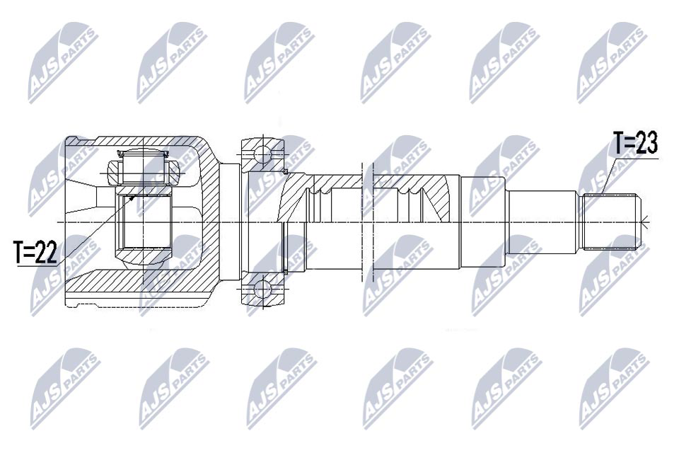 Zestaw przegubu, wał napędowy NTY NPW-FR-114