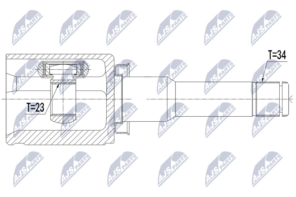 Zestaw przegubu, wał napędowy NTY NPW-PL-040