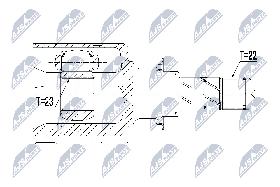 Zestaw przegubu, wał napędowy NTY NPW-PL-045