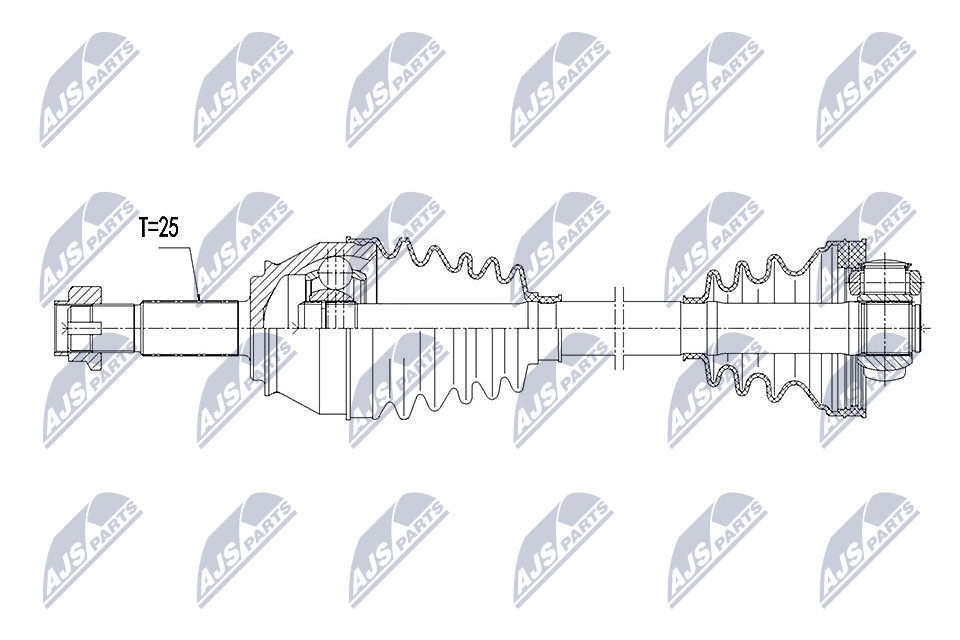 Wał napędowy NTY NPW-FT-025