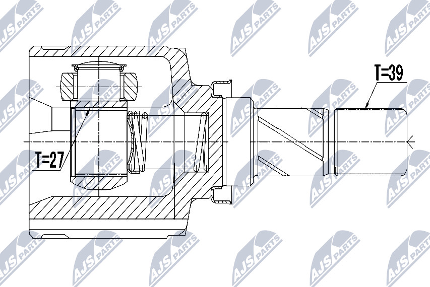 Zestaw przegubu, wał napędowy NTY NPW-PL-058