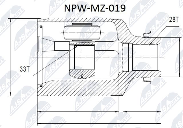 Zestaw przegubu, wał napędowy NTY NPW-MZ-019