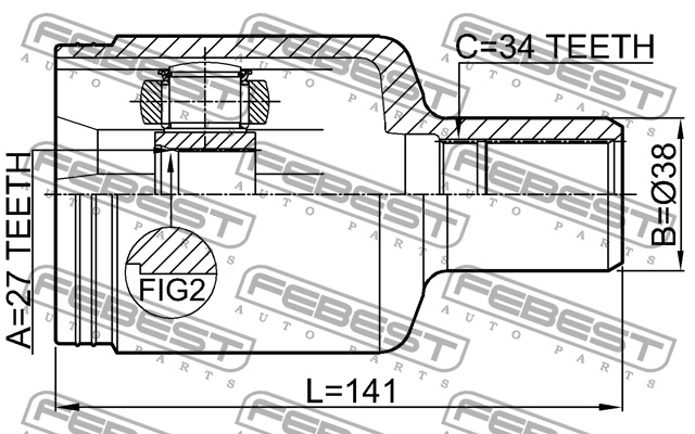 Zestaw przegubu, wał napędowy NTY NPW-ME-044