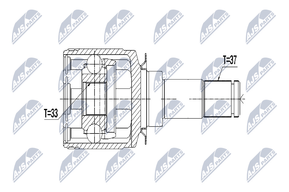 Zestaw przegubu, wał napędowy NTY NPW-ME-053