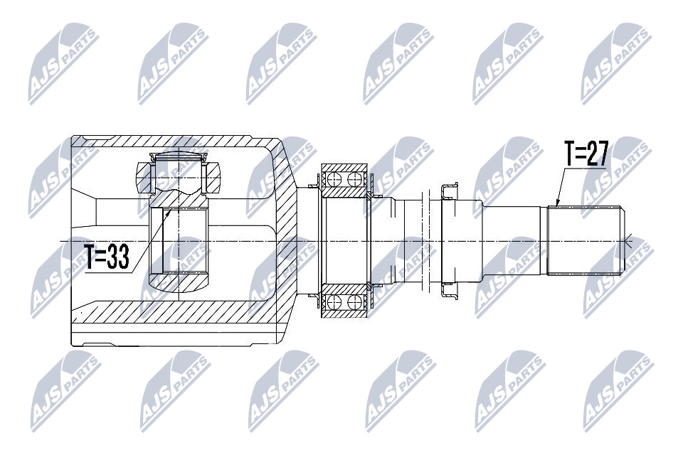 Zestaw przegubu, wał napędowy NTY NPW-NS-063