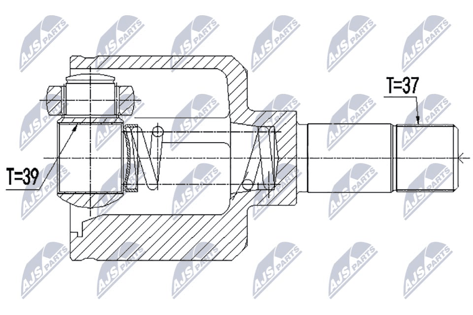Zestaw przegubu, wał napędowy NTY NPW-PE-056