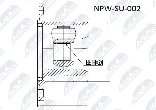 Zestaw przegubu, wał napędowy NTY NPW-SU-002