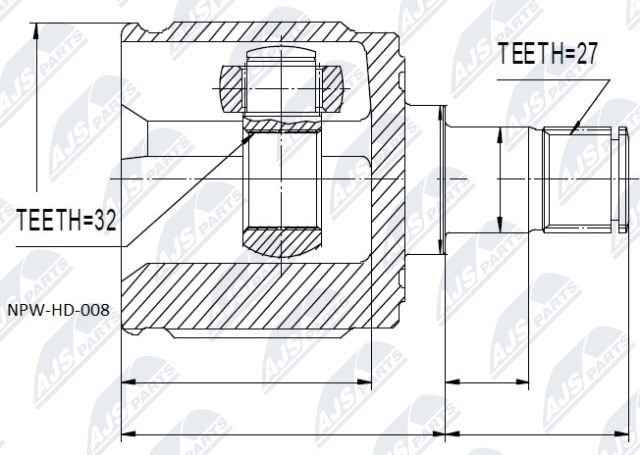 Zestaw przegubu, wał napędowy NTY NPW-HD-008