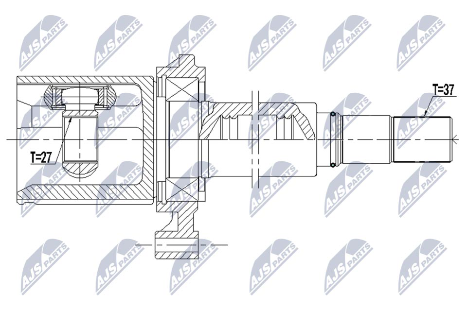 Zestaw przegubu, wał napędowy NTY NPW-VW-130