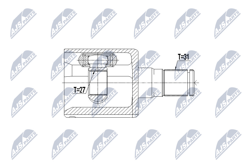 Zestaw przegubu, wał napędowy NTY NPW-VV-076