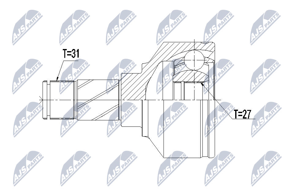 Zestaw przegubu, wał napędowy NTY NPW-VV-106