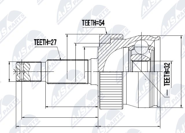 Zestaw przegubu, wał napędowy NTY NPZ-CH-008